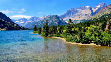 Cosley Lake Glacier National Park Montana Usa Hd Wallpaper