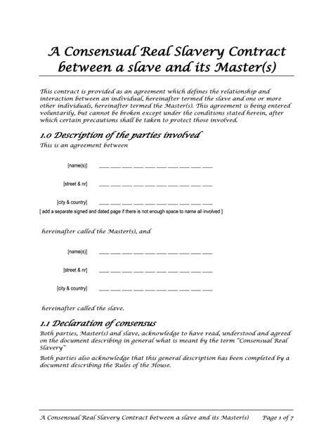 Slave Contract 2020 Fill And Sign Printable Template Online Us