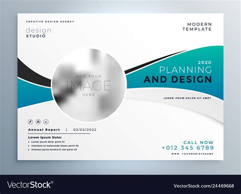 Modern Business Presentation Cover Brochure Vector Image