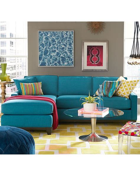 Turquoise Chaise Sofa