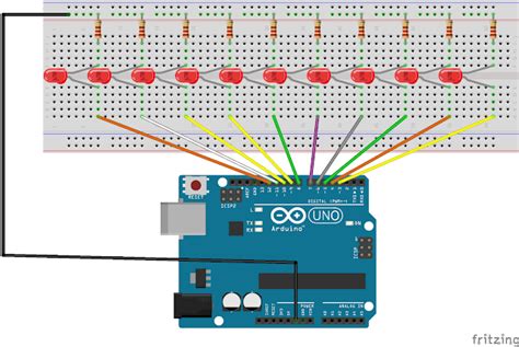 Arduino For Beginners Array With Led Running Lights