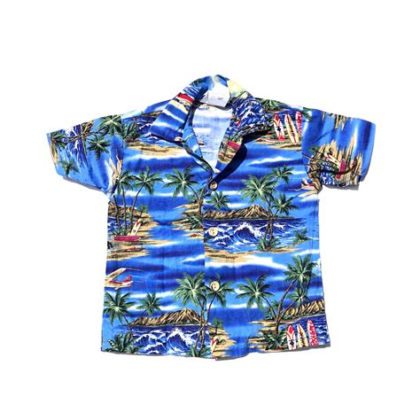 Kids Hawaiian Shirt Vintage Aloha Hawaii Button Down Shirt Summer