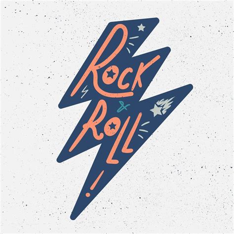 Rock And Roll Lettering 2001313 Vector Art At Vecteezy