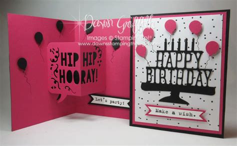 Birthday Party Pop Up Thinlits Front And Inside Dawn Griffith Stampin