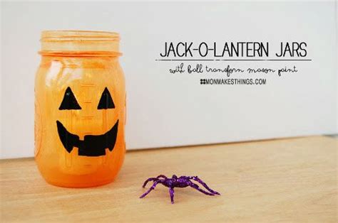 Jack O Lantern Jars Think Crafts By Createforless Jack O Lantern