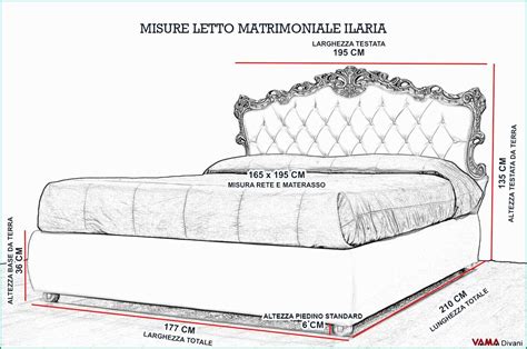 Il letto matrimoniale è caratterizzato da differenti misure secondo il luogo di realizzazione: Misure Letto Matrimoniale Standard E Misure Standard Letto ...