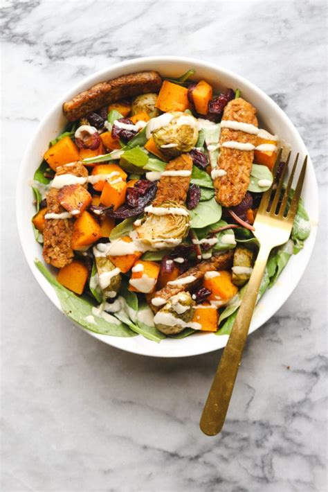 Roasted Vegetable Salad With Smoky Tempeh Vegan From My Bowl