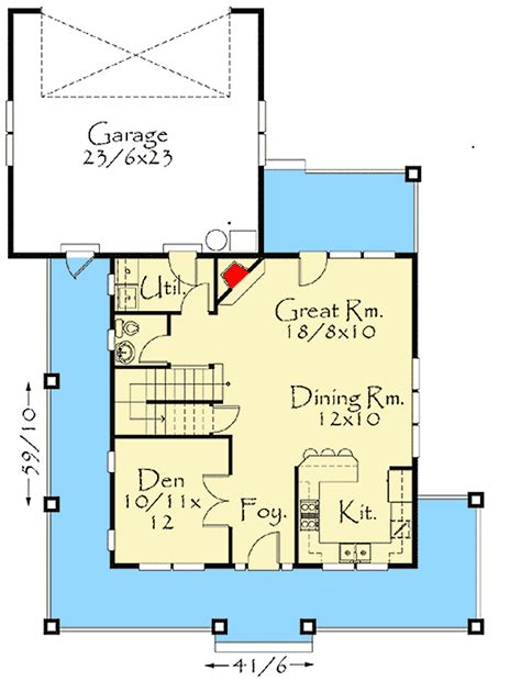 Traditional Four Square Home Plan 85027ms