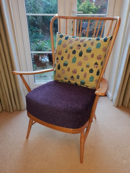 Vintage Mid Century Ercol Windsor Tall Back Easy Chair 478 Retro