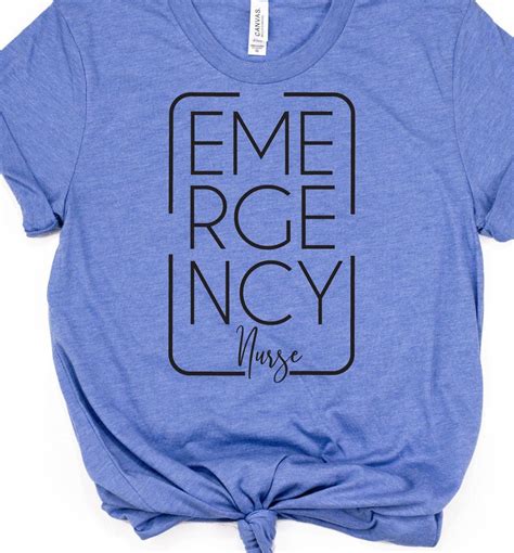 Emergency Nurse Shirt Nurse T Nursing Student T Shirt Er Etsy