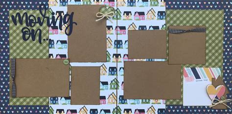 two page 12x12 scrapbook page layout dream premade paper scrapbooking