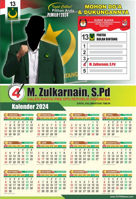 Free Desain Kalender Caleg 2024 Semua Partai Nasional Siap Cetak Cdr
