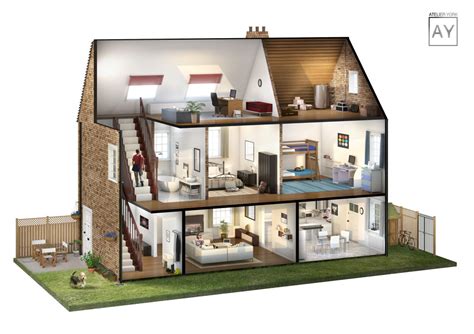 Chicken house plans toolbar for nternet explorer. Lloyds House Cutaway Diagram - Atelier York - London-Based Architectural Visualisation
