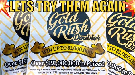 New Florida Lottery Gold Rush Doubler Scratch Off Tickets 👍💥 Youtube