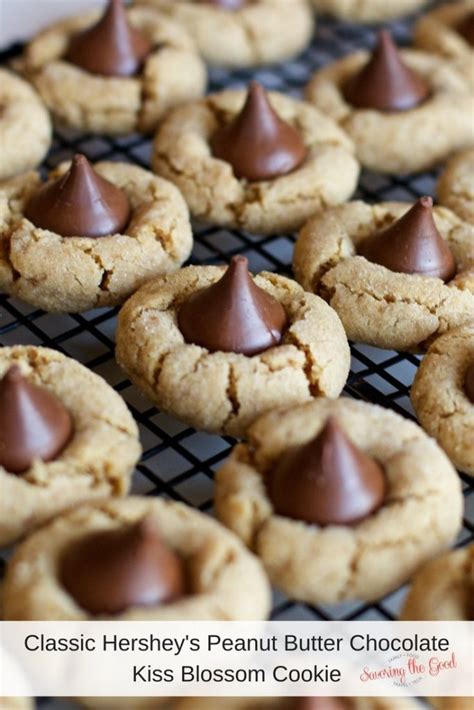 Classic Hersheys Peanut Butter Chocolate Kiss Blossom Cookie Recipe 2 1