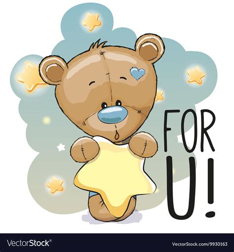 The most common teddy bear cartoon material is silicone. Cute Cartoon Teddy Bear Royalty Free Vector Image