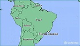 Mostrar Rio em um mapa - Mapa, mostrando o Rio de Janeiro (Brasil)