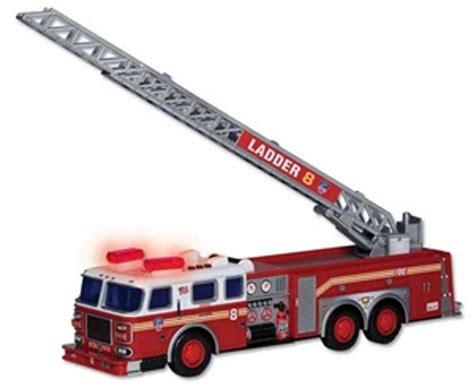 Fdny Fire Ladder Truck Wlights And Sound 13 Long Plastic Real Toy