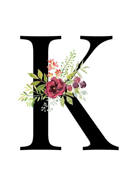 Download Floral Letter K Wallpaper Wallpapers Com
