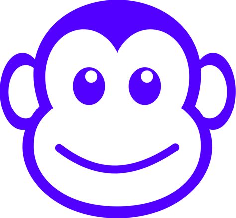 Funny Monkey Face Simple Path 102911 Free Svg Download 4 Vector