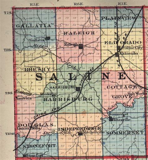 Saline County Illinois Maps And Gazetteers