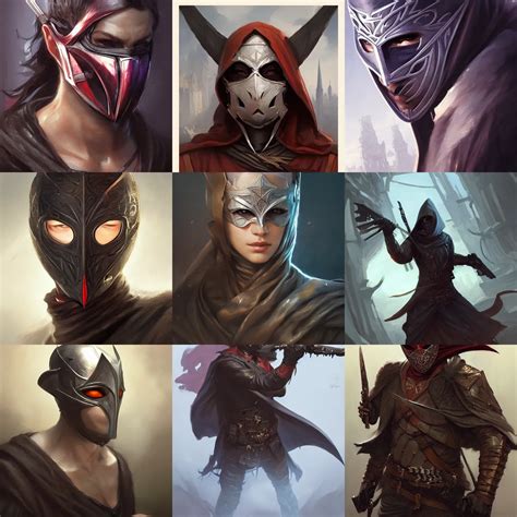 Masked Assassin Dandd Fantasy Portrait Highly Stable Diffusion