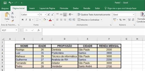 Passos Para Criar Uma Tabela Clara E Organizada No Excel