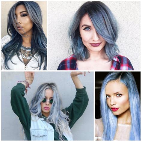 Denim Hair Color Trend For 2017 2017 Hair Trends Colour Hair Color