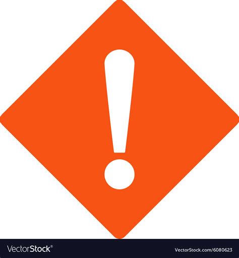 Error Flat Orange Color Icon Royalty Free Vector Image