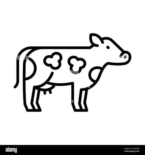 Cow Outline Icon Animal Vector Stock Vector Image And Art Alamy