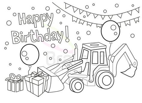 pin  jessie treadway  ausmalbilder   coloring birthday cards happy birthday