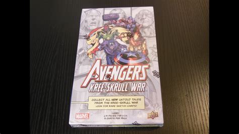 2011 the avengers kree skrull war trading cards by upper deck hobby box