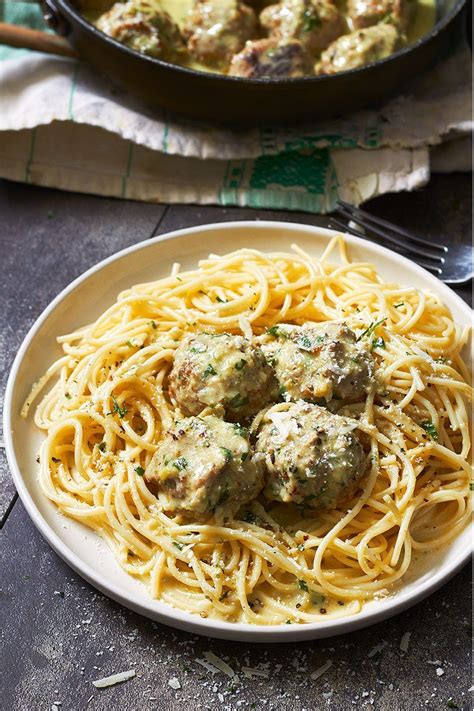 Season with salt, pepper, and a. Creamy Chicken Meatballs Recipe — Eatwell101
