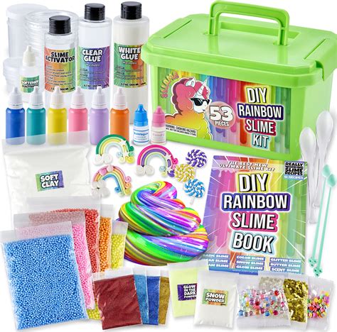 Buy Laevo Rainbow Slime Kit For Girls And Boys Slime Diy Supplies