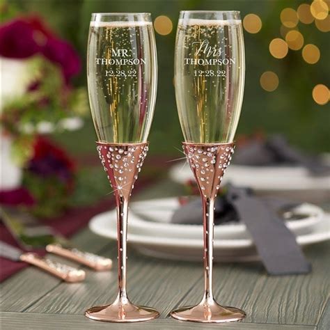 Top Selling Products Flutes Wedding Love Personalized Set Of