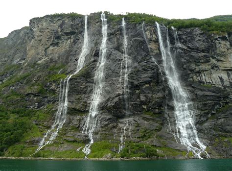 Seven Sisters Waterfall Norway 4k Ultra Hd Wallpaper