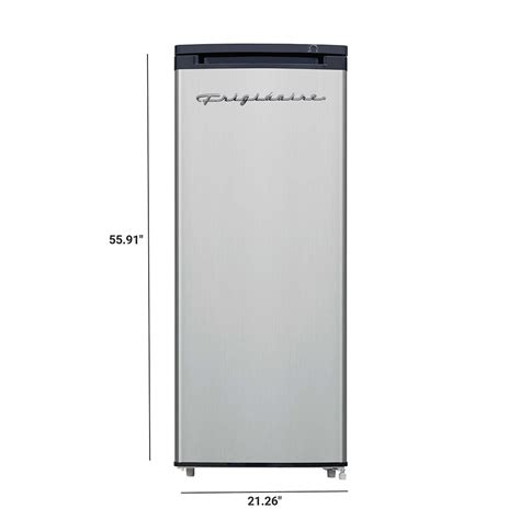 frigidaire 6 5 cu ft upright freezer vcm stainless steel look