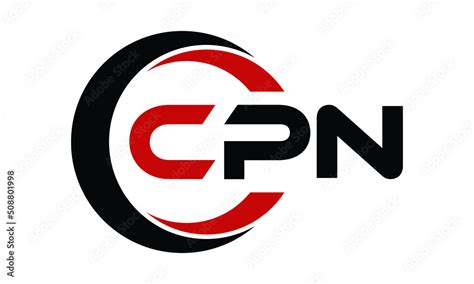 Cpn Swoosh Three Letter Logo Design Vector Template Monogram Logo