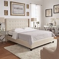Weston Home Curtis I Upholstered Queen Bed with Wingback Nailhead ...