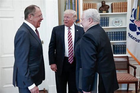 with awkward timing trump meets top russian official the new york times