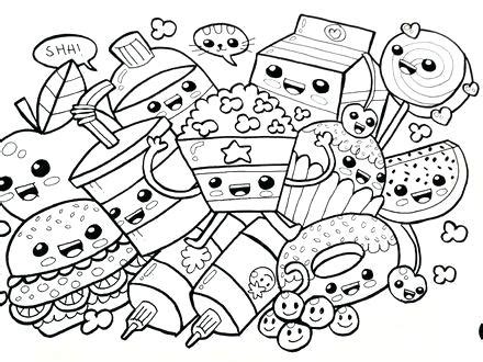 You can also find a couple of sweet stationery printables on her website. Cute Kawaii Food Coloring Pages at GetColorings.com | Free ...