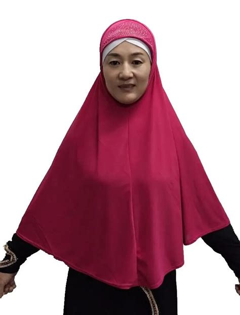 Muslim Women Long Hijab Shawl Wrap Islamic One Piece Amira Khimar Chest