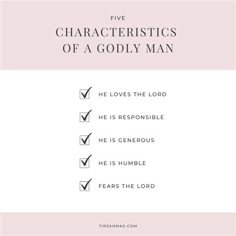 characteristics of a godly man — tirzah