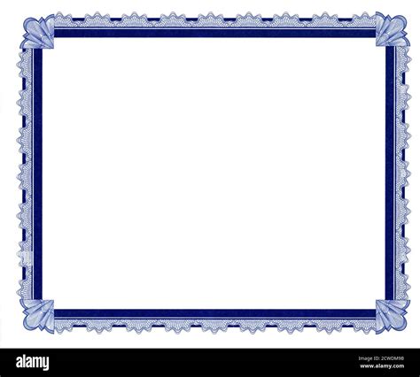 Blue Certificate Border