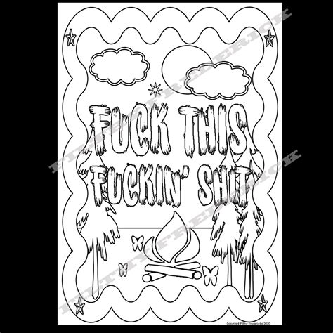 Printable Dirty Word Swearing Coloring Pages For Relaxing
