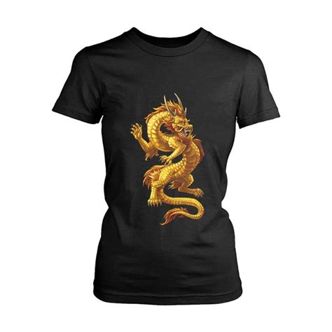 Gold Dragon Womens T Shirt T Shirts For Women Gold Dragon Shirts