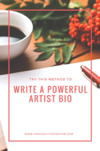 How To Write An Artist Bio Examples Artist Statement Example Artist