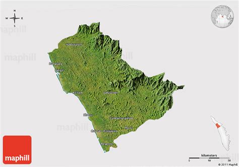 Satellite 3d Map Of Kozhikode Cropped Outside