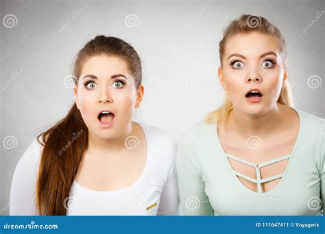 Two Shocked And Amazed Women Stock Image Image Of Face Gossip 111647411