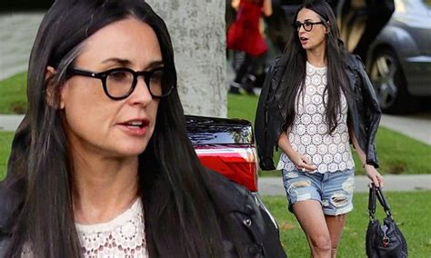 Demi Moore Puts On A Youthful Front As She Shows Off Her Toned Pins In